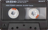 Compact Cassette Sony UX-ES 90 Type II Chrome 1986 USA