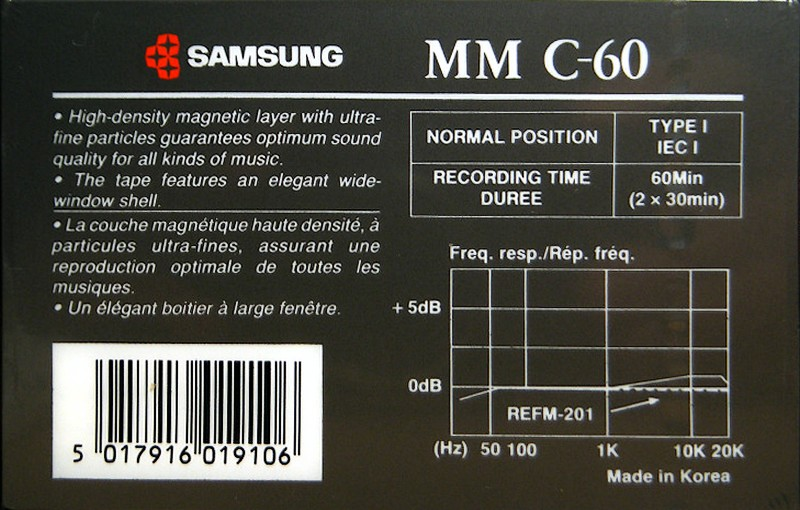 Compact Cassette:  Samsung - MM 60