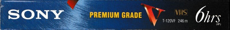 VHS, Video Home System Sony Premium Grade 120 "T-120VF" Type I Normal 1999 North America