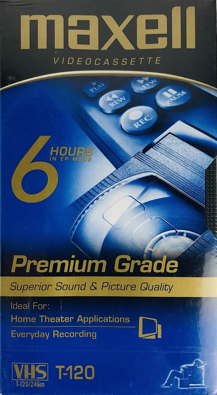 VHS, Video Home System:  Maxell - Premium Grade 120