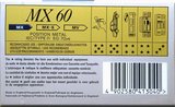 Compact Cassette Maxell MX 60 Type IV Metal 1995 Europe