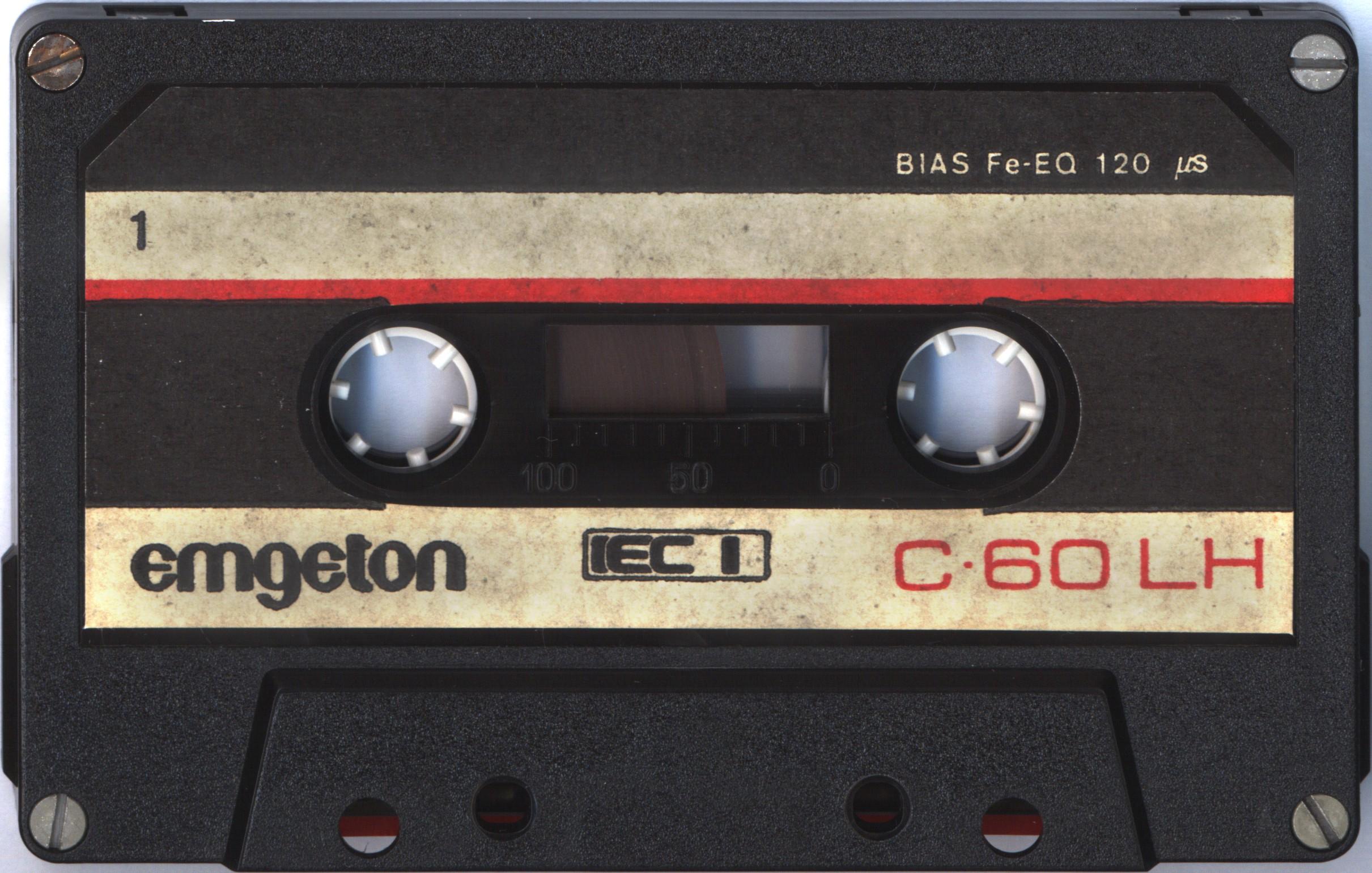Compact Cassette Emgeton LH 60 Type I Normal 1985 Czechoslovakia
