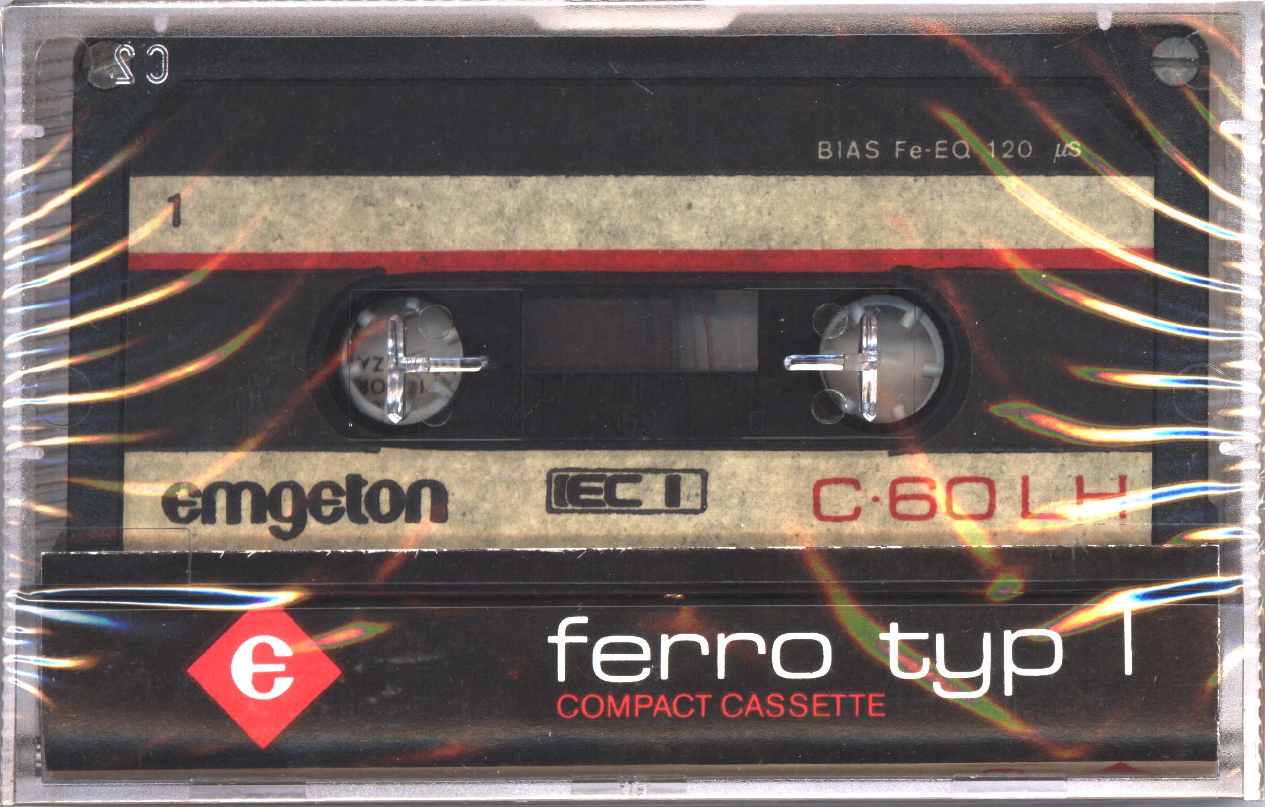 Compact Cassette Emgeton LH 60 Type I Normal 1985 Czechoslovakia
