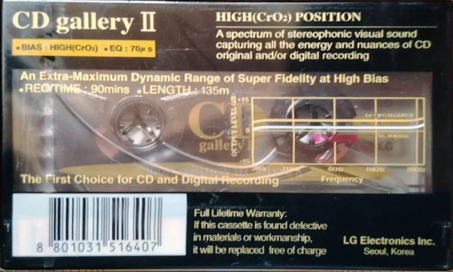Compact Cassette LG CD Gallery II 90 Type II Chrome 1997 Europe
