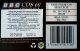Compact Cassette BBC CDS 60 Type II Chrome 1988 UK