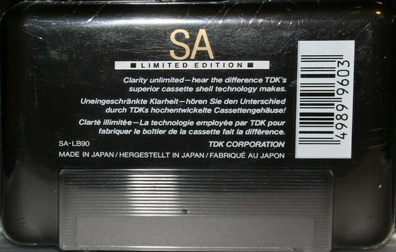 Compact Cassette TDK SA 90 "SA-LB90 Limited Edition" Type II Chrome 1988 Worldwide