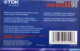 Compact Cassette TDK SA 90 Type II Chrome 2008 North America