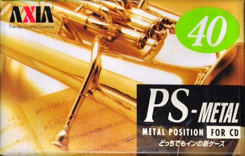 Compact Cassette AXIA PS-Metal 40 "PSMH 40" Type IV Metal 1996 Japan