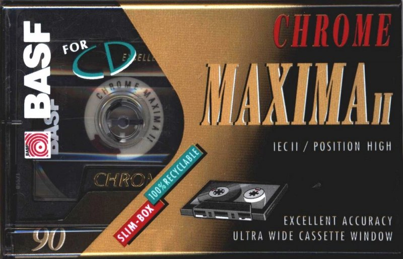 Compact Cassette BASF Chrome Maxima II 90 Type II Chrome 1993 Europe