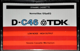 Compact Cassette TDK D 46 Type I Normal 1979 USA