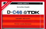 Compact Cassette TDK D 46 Type I Normal 1979 USA