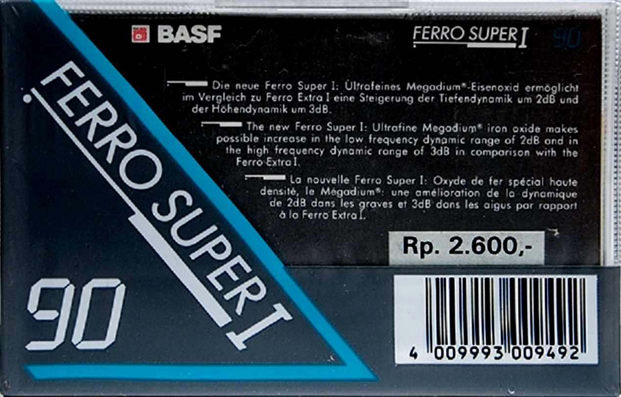 Compact Cassette BASF Ferro Super I 90 Type I Normal 1991 Indonesia