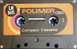 Compact Cassette Polimer LH 90 "black" Type I Normal 1976 Hungary