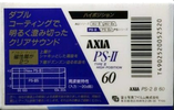 Compact Cassette AXIA PS-II / PS-2 60 "PS-2 B 60" Type II Chrome 1991 Japan