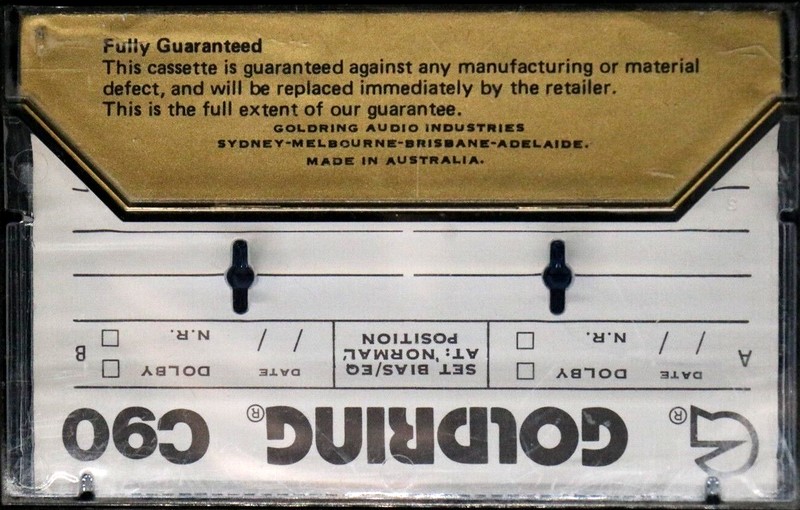 Compact Cassette Goldring Studio Range 90 Type I Normal 1978 Australia