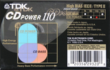 Compact Cassette TDK CD Power 110 Type II Chrome 2001 North America