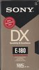 VHS, Video Home System Sony DX 180 "E-180DXA" Type I Normal Europe