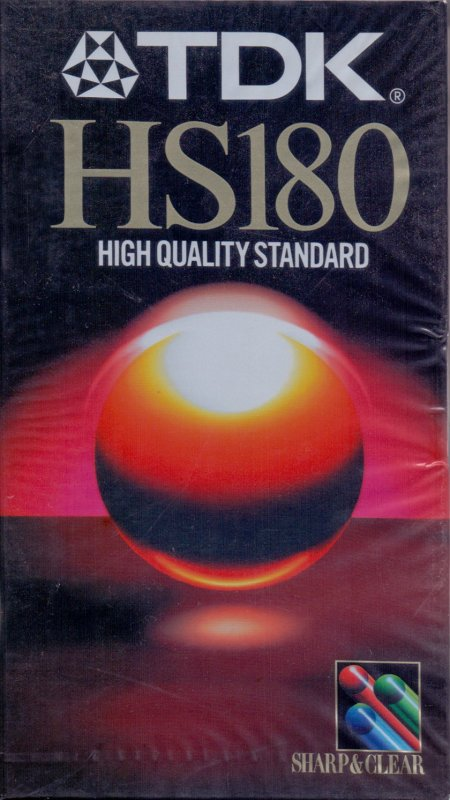 VHS, Video Home System TDK HS 180 Type I Normal 1989 Europe