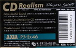 Compact Cassette AXIA PS-IIx 46 Type II Chrome 1989 Japan