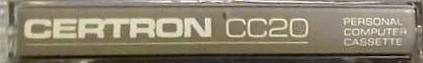 Compact Cassette Certron 20 Computer Cassette 1982 USA