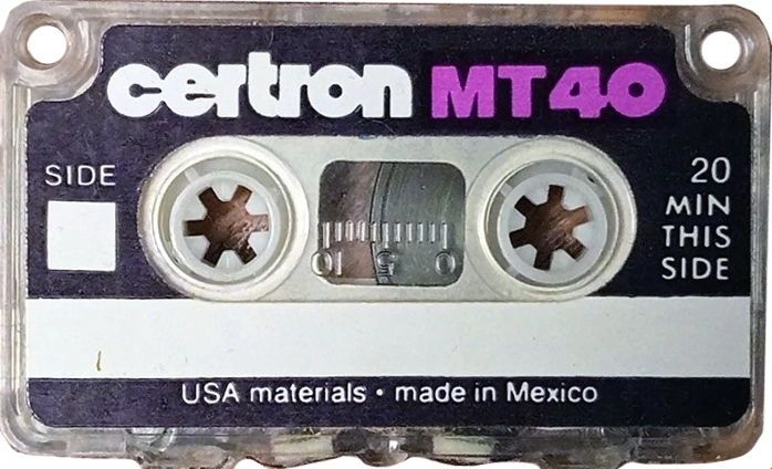 Minicassette Certron 40 "Memotape" Type I Normal 1978 USA