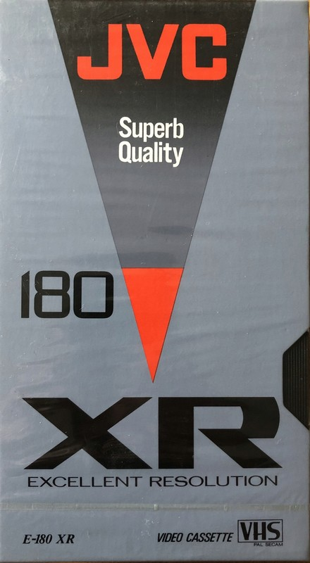 VHS, Video Home System JVC XR 180 "E-180 XR" Type I Normal 1990 Europe
