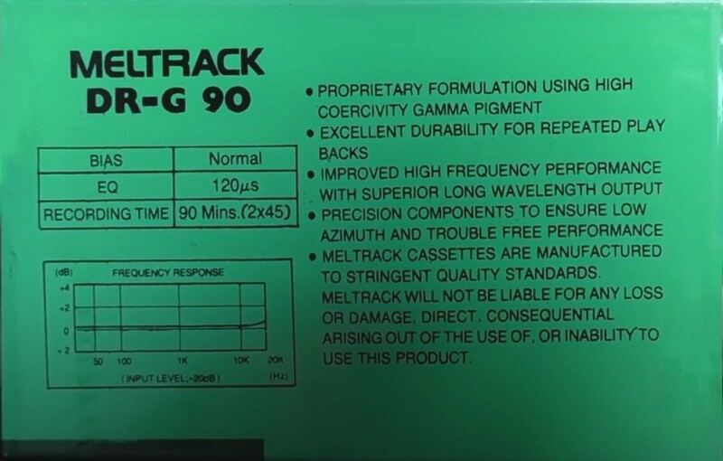 Compact Cassette Meltrack DR-G 90 "GAMMA" Type I Normal India