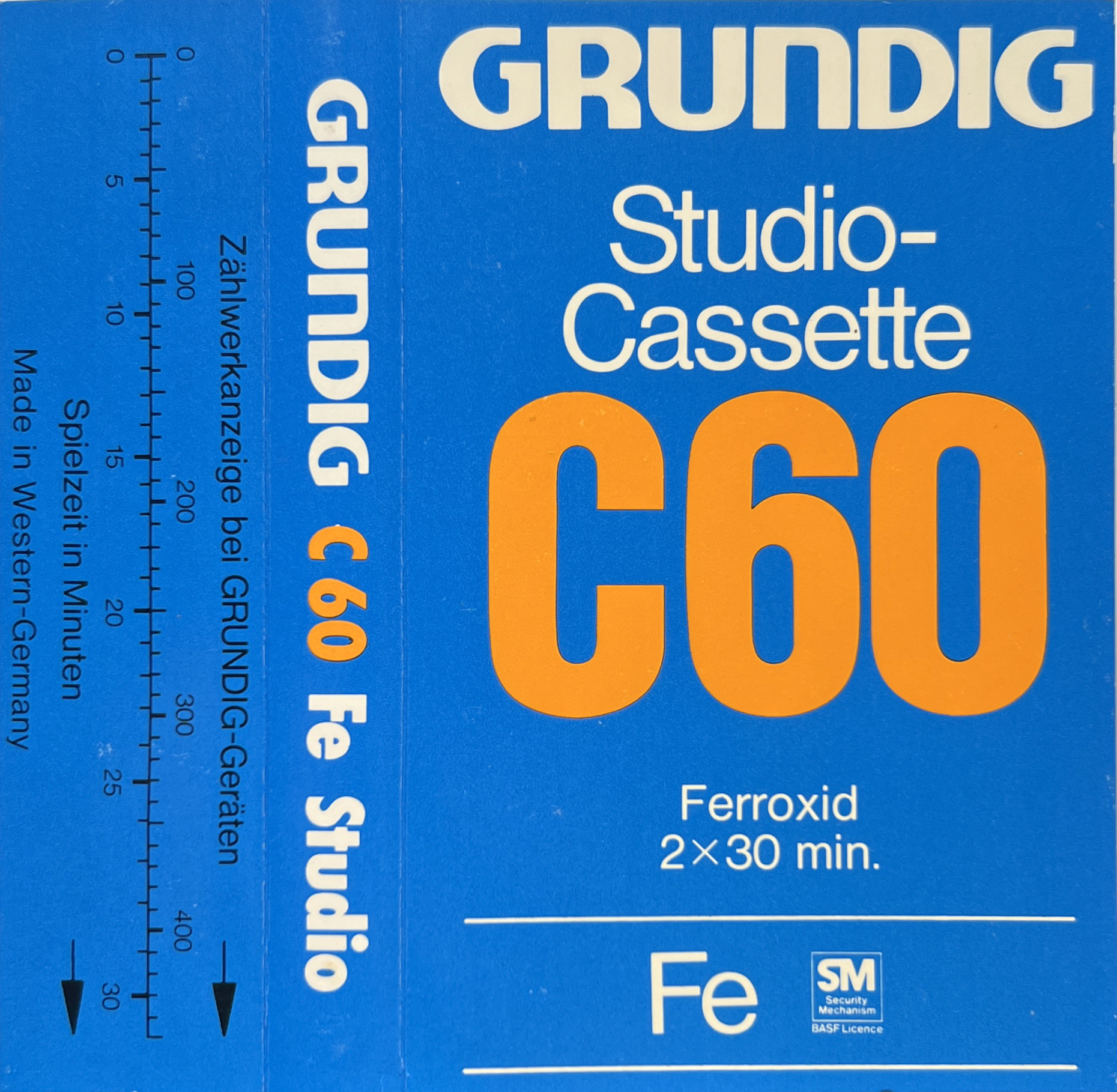 Compact Cassette Grundig Studio-Cassette 60 Type I Normal 1976 Germany