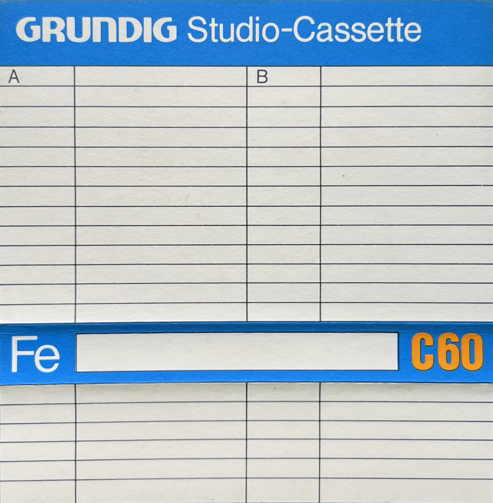 Compact Cassette Grundig Studio-Cassette 60 Type I Normal 1976 Germany