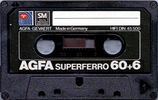 Compact Cassette AGFA Super Ferro Dynamic I 60+6 "SUPERFERRO" Type I Normal 1979 Europe