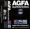 Compact Cassette AGFA Super Ferro Dynamic I 60+6 "SUPERFERRO" Type I Normal 1979 Europe