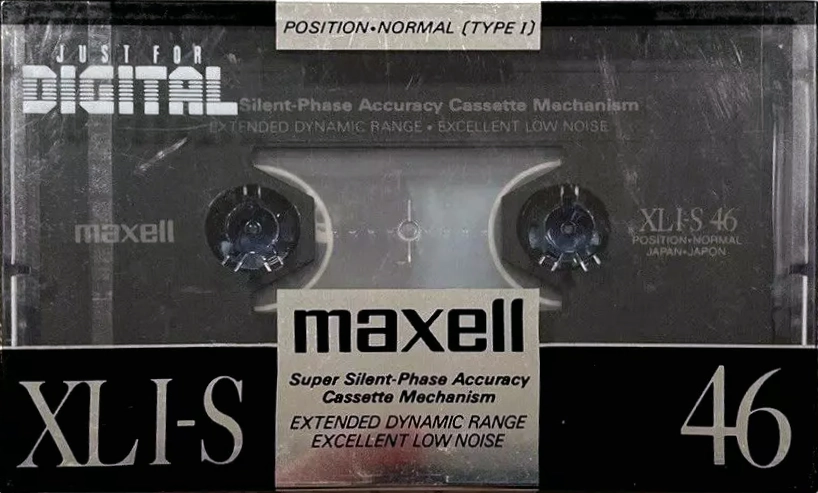 Compact Cassette Maxell XLI-S 46 Type I Normal 1990 Japan