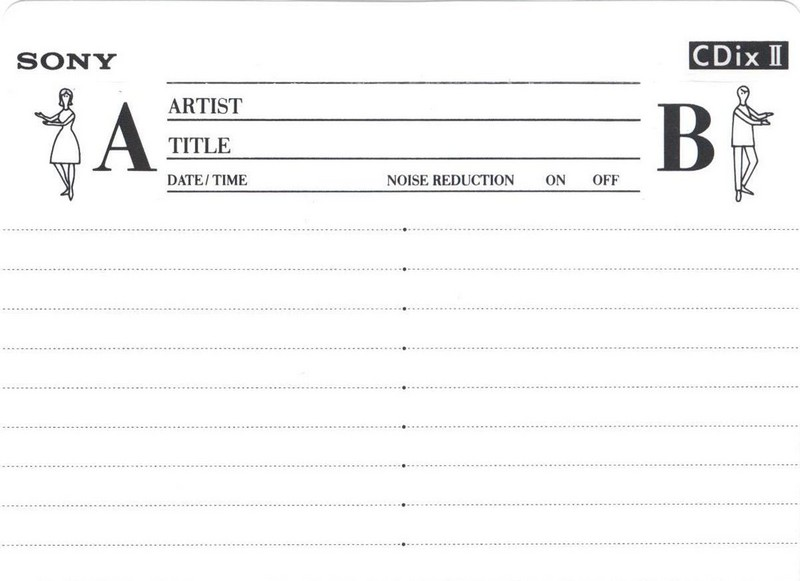 Compact Cassette Sony CDix II 40 "C-40CDX2a" Type II Chrome 1992 Japan