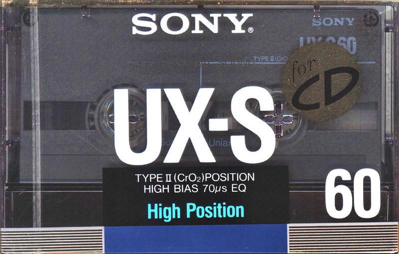 Compact Cassette Sony UX-S 60 Type II Chrome 1988 Japan