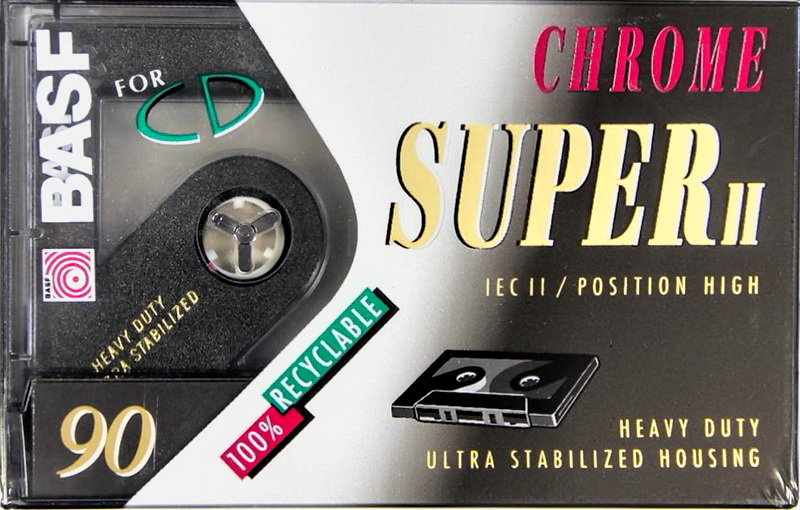 Compact Cassette BASF Chrome Super II 90 Type II Chrome 1993 Europe
