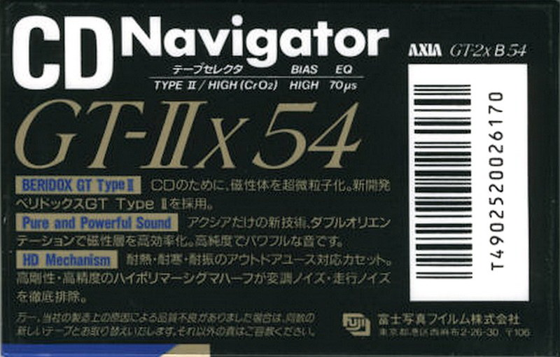 Compact Cassette: FUJI AXIA - GT-IIx 54