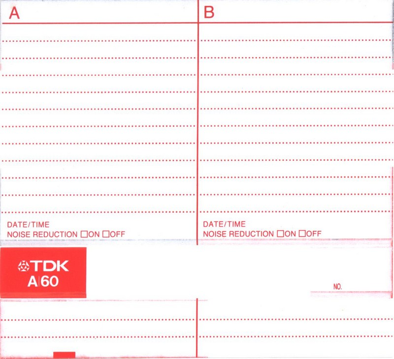 Compact Cassette TDK A 60 Type I Normal 1985 Brazil