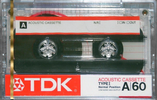 Compact Cassette TDK A 60 Type I Normal 1985 Brazil