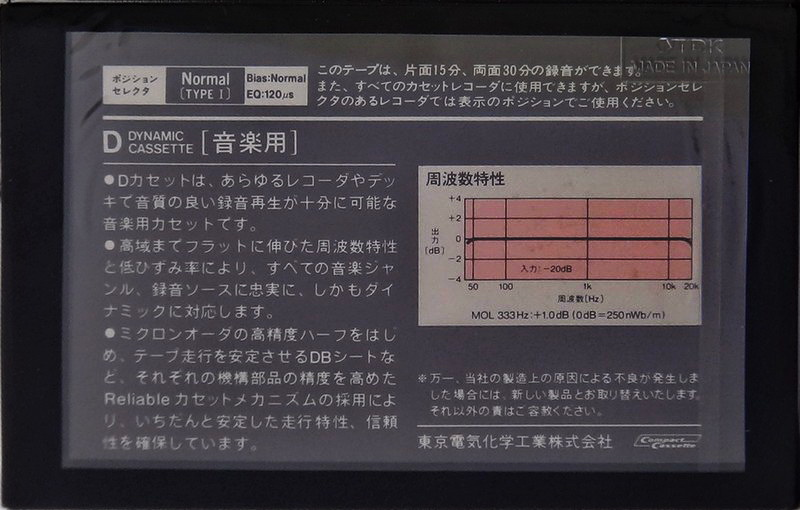 Compact Cassette: TDK  - D 30