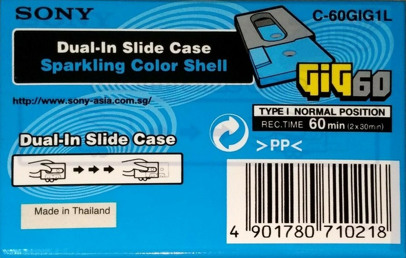Compact Cassette Sony GIG-1 60 "C-60GIG1L" Type I Normal 2001 Thailand