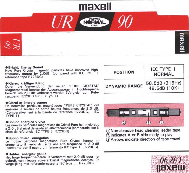 Compact Cassette: Maxell / Hitachi Maxell - UR 90