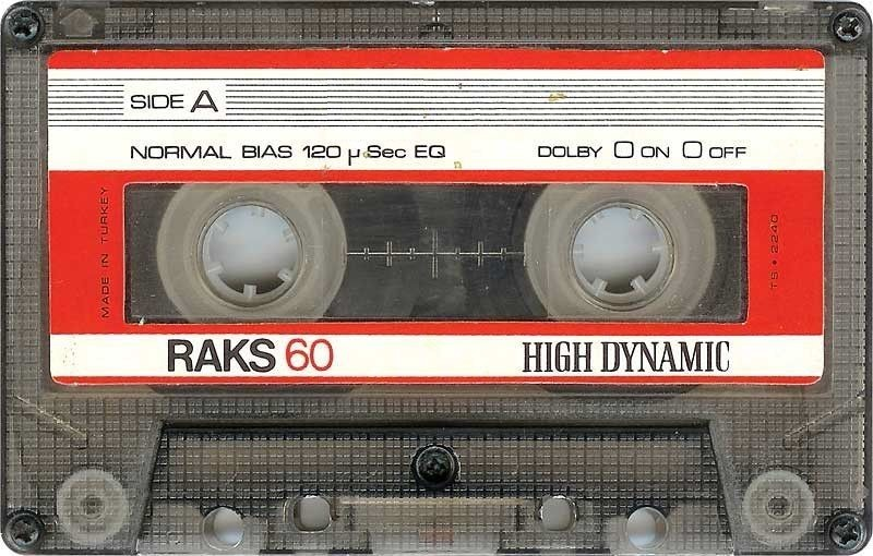 Compact Cassette RAKS High Dynamic 60 Type I Normal 1979 Europe