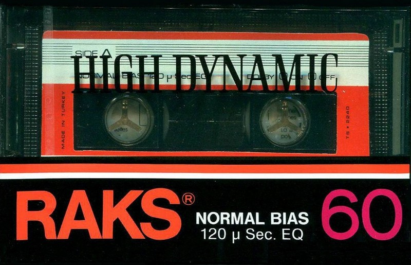 Compact Cassette RAKS High Dynamic 60 Type I Normal 1979 Europe