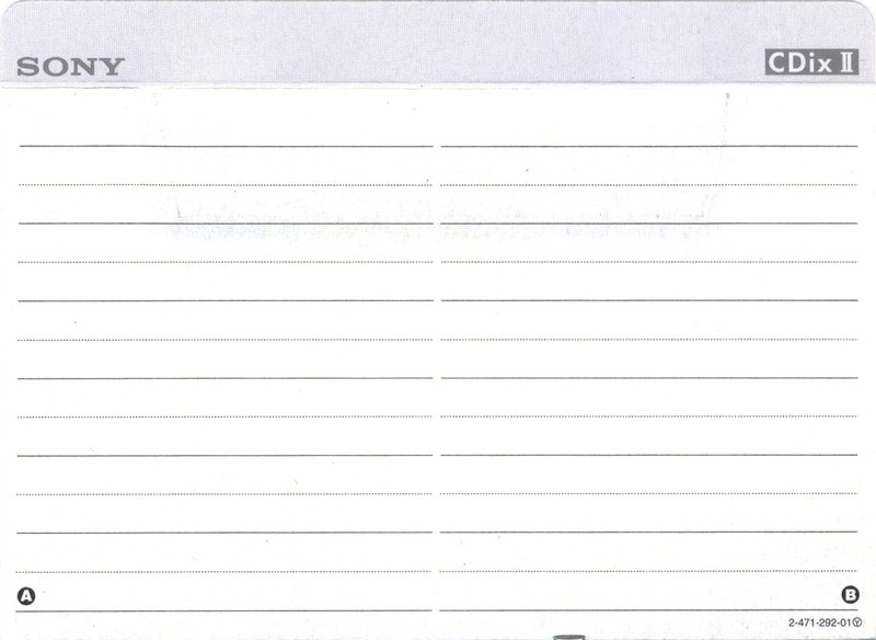Compact Cassette Sony CDix II 64 "C-64CDX2C" Type II Chrome 1995 Japan