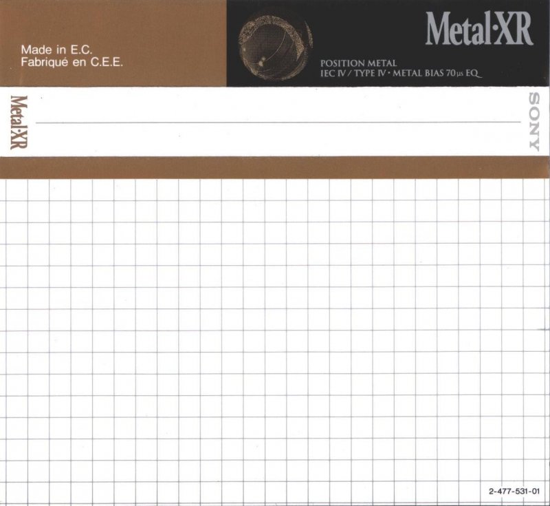 Compact Cassette: Sony  - Metal-XR 60