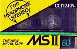Compact Cassette Citizen MS II 60 Type II Chrome 1983 Japan