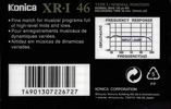 Compact Cassette Konica XR 46 "XR-I" Type I Normal 1990 Europe