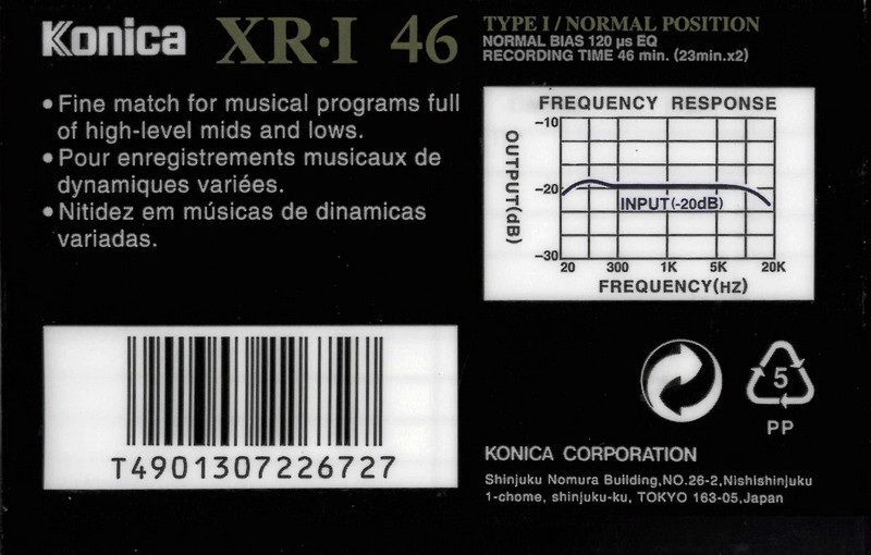 Compact Cassette:  Konica - XR-I 46