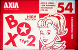 Compact Cassette AXIA Box 2 54 "BOX2A 54" Type II Chrome 1995 Japan