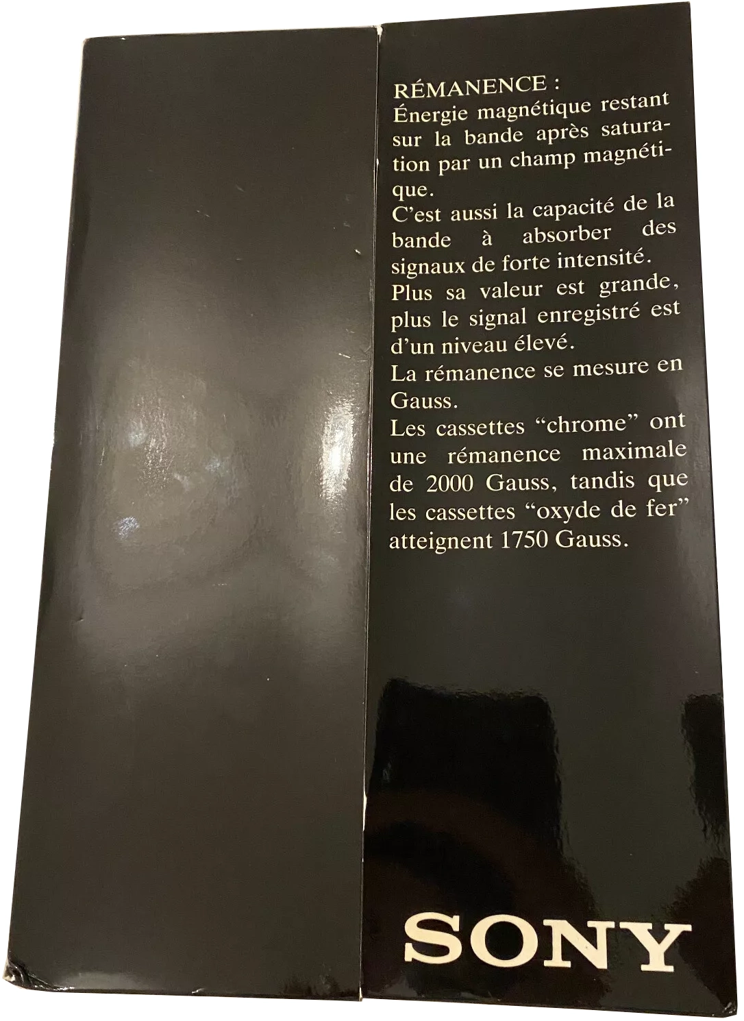 Promo Sony Metal-ES 60 Type IV Metal 1988 France